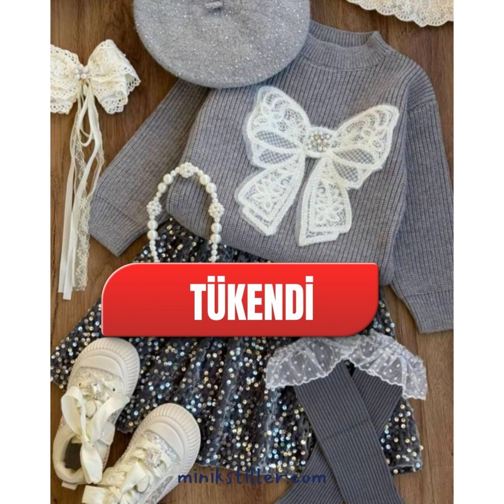 Pul Payet Etekli Triko 5'li Takım